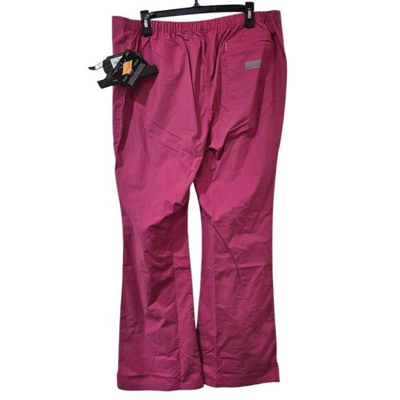 Iguana Med Women's Power Pink Poly/Cotton/Spandex Flare Leg Scrub Pants NEW NWT - Picture 2 of 15